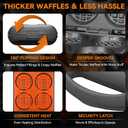 Baker's Friend Multi Stuffed Waffle Maker Thick, 4-Slice with 1.2'' Thick & 4'' Dia, Belgian Mini Waffle Maker Flip, Nonstick Breakfast Sandwich Maker, Stuffed Waffle Iron, Graphite