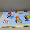 Construction Toddler Blanket 50"x40", Car Blanket for Kids, Toddler Birthday Gifts for Boys, Kids Birthday Gift, Truck Tractor Crane Excavator Forklift Gifts