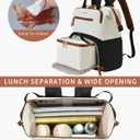 LOVEVOOK Lunch Backpack for Women, 15.6 Inch Laptop Bag with Insulated Cooler Lunch Box, Work Backpack for Teacher Nurse, Travel Backpack Lunch Bag for Camping Picnic Daily Use