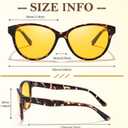 FIMILU 2 Pack Night Driving Vision Glasses for Women, Polarized Reduce Glare and Enhance Visual Abilities for Nighttime 22526 (Z04 Black+browntortoise/Yellow Lens)