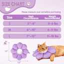ANWA Cat Cone Collar Soft, Waterproof Cat Recovery Collar, Adjustable Soft Cone for Cats After Surgery (Purple, M)
