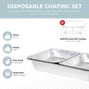 Alpha Living Large Full Size Refill Kit Disposable Chafing Buffet with - Utensils, Fuel Cans Only Premium Chafing Dish Set for Events, Parties, Catering