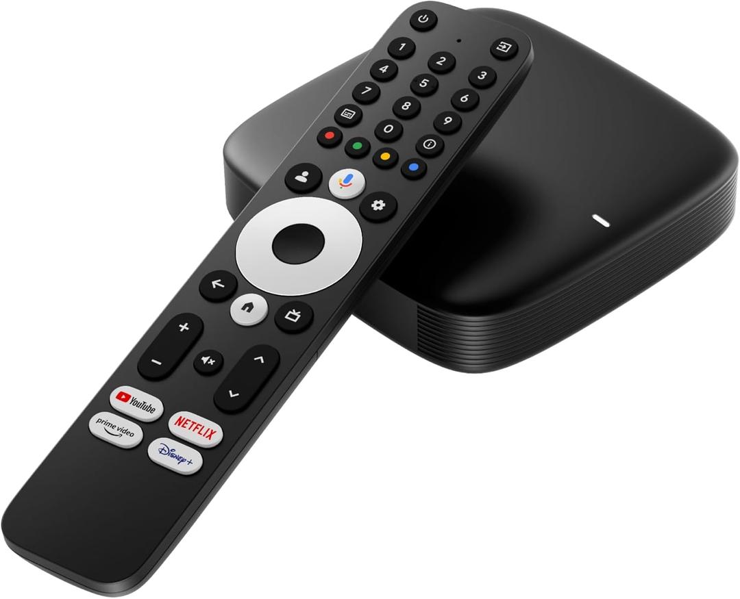 MAG555 Streaming Media Player Google TV 2025 | 4K HDR | Voice Remote | Dual-Band Wi-Fi | Chromecast Built-in | HDMI + AV Output