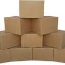 Amazon Basics Cardboard Moving Boxes for Packing and Shipping, Medium Size, 18" x 14" x 12", Brown, 10-Pack