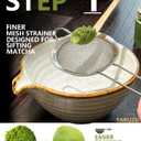 Taruzil Matcha Whisk Set with Matcha Bowl, Matcha Bamboo Whisk, Scoop, Sifter, Matcha Whisk Holder Unique Gifts for Women Mom Her Girl Friend Home Kitchen Decor Gifts for Christmas, Birthday