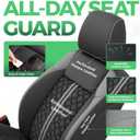RIDEPOSH Custom Leather Seat Covers for Toyota Tacoma Double Cab 2016-2023 | full set, BKgray, OEM fit, premium waterproof leather, anti-slip, extra pockets, long-term durability, airbag compatible