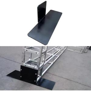 Heavy Duty Black Truss Base Stand  8"x8" Compatible, Stable Support for Trade Show Booths, Stage Lighting, and Event Displays