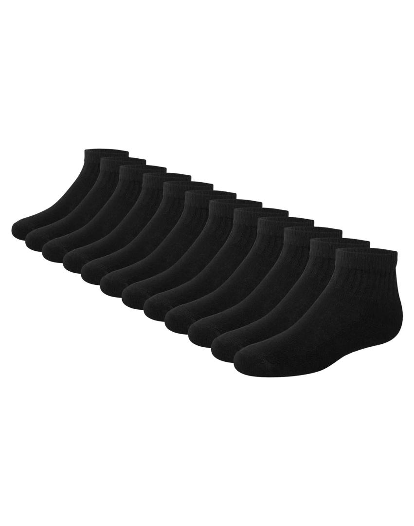 Hanes Double Tough Boys' Cushion Ankle Socks, 12-Pairs, Size: L
