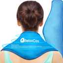 Neck Ice Pack Wrap, Reusable Gel Ice Pack for Neck Shoulders, Cold Compress Therapy for Pain Relief, Injuries, Swelling, Bruises, Sprains, Inflammation and Cervical Surgery Recovery