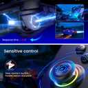 Spican Switch Controllers for Nintendo Switch/OLED Controller, Full-Size Switch Joy-pad for Better Handheld Mode, Switch Accessories Wireless Pro Controller with RGB Light/Battery/Turbo/Macro/4 Game Slot