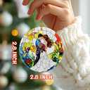 2 x Romantic Couple Wedding Ornament, Dog Christmas Ornament  Christmas Tree Decor, Holiday Decoration, Stocking Stuffer, Festive Gift Idea, Gifts for Newlywed, Married Couple, Romantic Partner