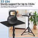 Projector Stand, 33LB Load Bearing & 22-55" Height Adjustable, for Projector/Laptop/DJ Gear, Outdoor/Office/Studio - Stable Base (Black)