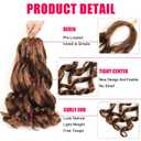 French Curl Braiding Hair 12 Inch Curly Braiding Hair 8 Packs Pre Stretched French Curl Braids Loose Wavy Synthetic Hair Extensions for Black Women (12 inch 8 packs P30/33)