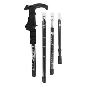 Telescopic Walking Cane 43 Inch with Anti-Shock & T-Grip Handle - 7075 Aluminum Quick Lock Trekking Pole, Ultralight for Hiking, Camping, Mountaineering