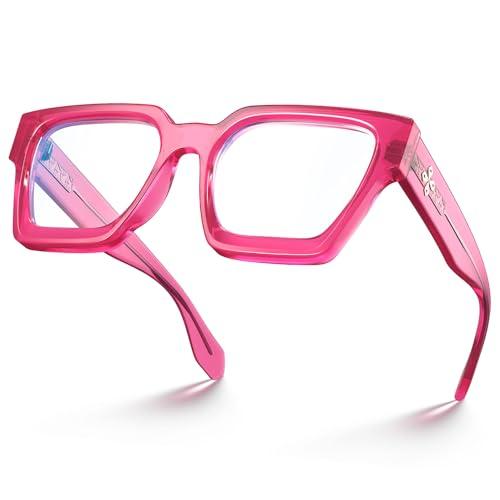 Amazon.com: VISOONE Blue Light Blocking Glasses with TR90 Rectangle Frame and Chic Preppy Look for Women Men RIVER : Health & Household
