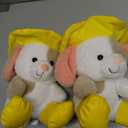 Holiday Home Spring Raindrop Bunny with Hat - Yellow