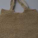 Straw Beach Bag for Women Summer Woven Tote Bag Shoulder Handbags (Beige)