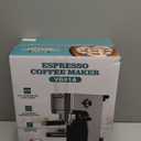 XIXUBX 20Bar Espresso Machine, Compact Espresso Maker with Milk Frother, Stainless Steel Coffee Machine for Cappuccino&Latte, 42oz Water Tank, Visible Pressure Gauge, Home & Office, Silver