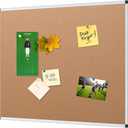 VIZ-PRO Cork Notice Board, 48 X 24 Inches, Silver Aluminium Frame
