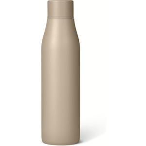 Amazon Basics Insulated Stainless Steel Water Bottle, Leak-Proof, Double-Wall, 20 oz., BPA-Free, Linen Gray