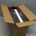 DjinnGlory 100 Pack Small Size Black Thank You Paper Gift Bags with Handles 9x5.5x3.15 Inch for Business Birthday Wedding Bridal Baby Shower Party Favors Goodies