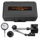 Neoteck 0-1 Inch Dial Indicator with Magnetic Base Holder, Storage Case, Graduation 0.001",176lbs (80kg) Max Pull, for 3D Printer Lathe Workshop Woodworking CNC Machine-Silver
