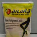 Ailaka Zipper 15-20 mmHg Compression Socks for Women & Men, Knee High Open Toe, Size: XL