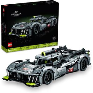 LEGO Technic Peugeot 9X8 24H Le Mans Hybrid Hypercar 42156 Collectible Race Car Building Kit for Adults and Teens, 1:10 Scale Racing Car Model, Gift for Motorsport Fans, Large