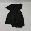 Dokotoo Swimsuit Coverup for Women Hollow Out V Neck Short Sleeve Bathing Suit Bikini Beach Cover Ups Mini Dress (X-Large, Black)