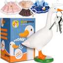 Create-ables Desk Goose with Set of Three 7 Inch Desk Goose Outfits 7 Inches, Desktop Goose Statue with Weighted Base, Cute Home Decor, Desk Office Decor, Birthday Gifts for Women (Set C)