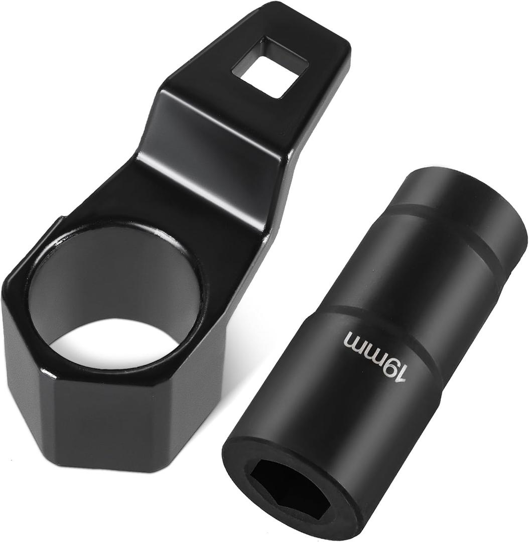 19mm Harmonic Balancer Socket & 50mm Crank Pulley Wrench Kit, Crankshaft Pulley Removal Tool Compatible with Honda Engines Compatible with Acura Engines