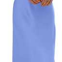 BTFBM Cocktail Dresses for Women Summer Satin Silk Sleeveless Mock Neck Maxi Wedding Guest Dress Spring Outfits 2026 (Blue, XL)