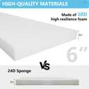 24" x 24" x 6" Outdoor Deep Seat Cushions Set - Waterproof & Fade Resistant Patio Furniture Replacement Cushions, Non-Slip Outdoor Cushions Fit Loveseats, Couches, Chairs, and Sofas.