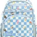 Simple Modern Medium Bluey Toddler Backpack for School Girls and Boys | Kindergarten Elementary Kids Backpack | Fletcher Collection | Kids - 15" tall | Bluey Checkmate