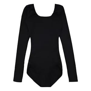 Capezio Girls' Team Basics Long Sleeve Leotard L Black
