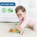Rain Stick, Montessori Baby Toys for 6-12 Months 1 Year Old, Baby Rattle Wooden Sensory Toys, 7.7 Rainmaker Infant Musical Toy - Gifts for 6 7 8 9 12 Month Old Newborn Boys Girls Toddlers