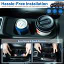 Center Console Cup Holder Coaster Compatible with 2018-2025 Jeep Wrangler JL JLU 4XE/Gladiator JT Accessories, Cupholder Insert Mat Pad Interior Drink Silicone Cup Holder