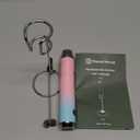 Maestri House Rechargeable Milk Frother with Stand, LunaFro Handheld Electric Foam Maker Waterproof Detachable Stainless Steel Whisk Drink Mixer Foamer for Lattes, Cappuccino (Blue and Pink)