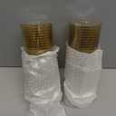 12 oz Plastic Cups Disposable Gold Clear Plastic Cups Cocktail Glasses 50 Pack Drinking Disposable Cups for Party,New Year,Birthday, Wedding, Graduation