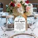 Acrylic Wedding Sign Until We Meet Again Signs for Ceremony Modern Calligraphy Arch Acrylic Table Top Signs for Wedding Reception and Event Party Table Decor (White Eucalyptus Leaves)