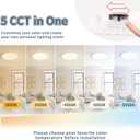 14.9 Inch LED Flush Mount Ceiling Light,5CCT,32W,3343LM (2Pack)