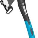 Chopping Axe, 15Outdoor Hatchet Forged Carbon Steel Heat Treated Hand Maul Tool, Fiberglass Shock Reduction Handle with Anti-Slip Grip, Blue