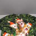 SightYoung Men Ugly Christmas Sweatshirts,Cat Ugly Christmas Sweater,3D Funny Graphic Long Sleeve Crew Neck Sweatshirts,Dark Green,XL