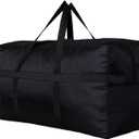 Extra Large Storage Duffle Bag for Travel, Black Oversized Giant Big Traveling Duffle Bag (XXXX-Large-56"(L) X 15"(W) X 27"(H))