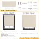 ChrisDowa Cordless Blackout Roller Shades for Windows, Thermal Insulated UV Protection Pull Down Shades, Total Blackout Window Blinds for Home, Office, Bedroom, Door (33" W x 72" H, Beige)