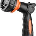 Garden Hose Nozzle Sprayer | 7 Spray Patterns & Thumb Control On/Off | Hose Sprayer Nozzle - High Pressure Outdoor Water Hose Nozzle for Watering, Car Wash & Pet Cleaning