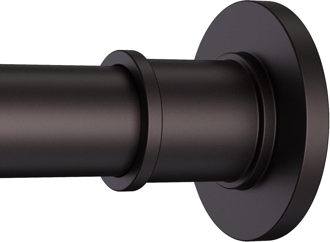 BRIOFOX Industrial Shower Curtain Rod - Rustproof Non-Slip 43-72 Inch Stainless Steel Tension Curtain Rod for Window or Bathroom, Bronze