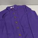 GRACE KARIN Women Casual Cardigan Knit Button Down Jacket Long Sleeve Sweater Blazer with Pockets (L, Purple) 