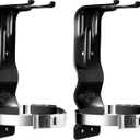 Therwen Pack of 2 Fire Extinguisher Bracket 5 lb Wall Mount Stainless Steel Fire Extinguisher Holder for Home Truck Vehicle, Black