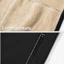 TACVASEN Men's Zip Up Sherpa Lined Hoodies Thick Fleece Heavyweight Jacket Windproof Thermal Zipper Sweatshirt (Black, XXL)